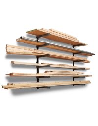 6-Level Lumber Storage Rack – Black and Gray
