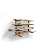 4-Level Lumber Storage Rack – Black and Gray
